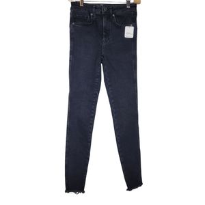 We The Free People Black Wash Raw Hem Women's Skinny Jeans Size 25